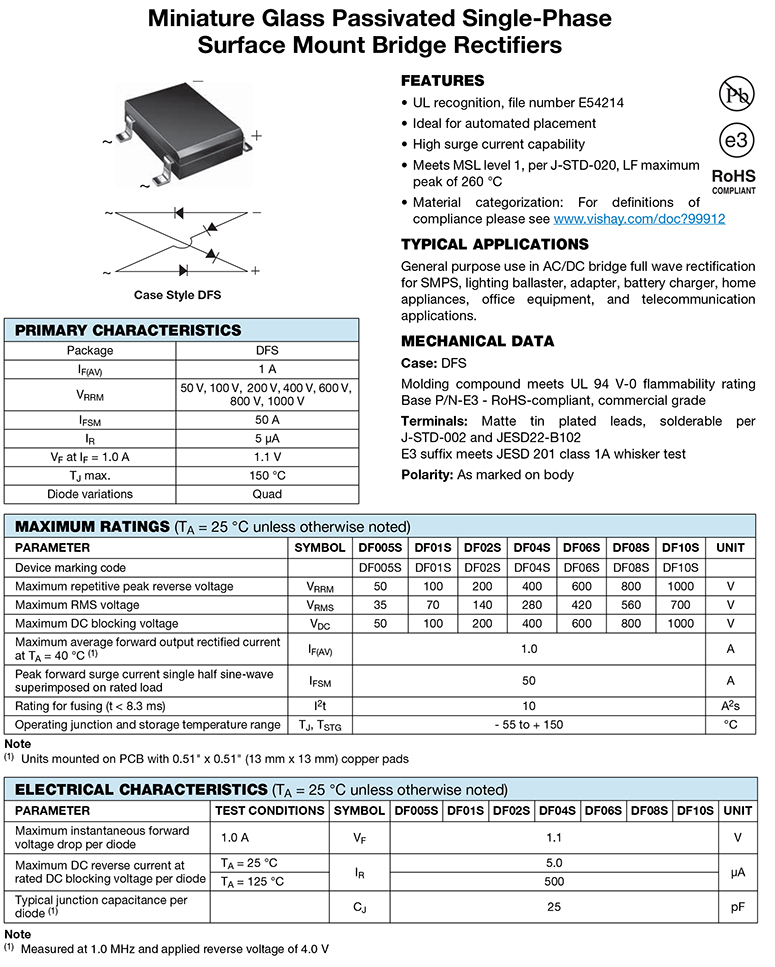 整流桥mb10s缩写